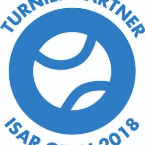 Das Logo ist für ein Tennisturnier namens "ISAR OPEN 2018". Das Turnier wurde in München, Deutschland, im Jahr 2018 veranstaltet.