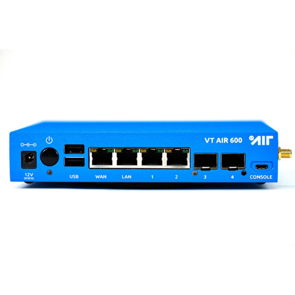 Blue VT AIR 600 network router with connections.