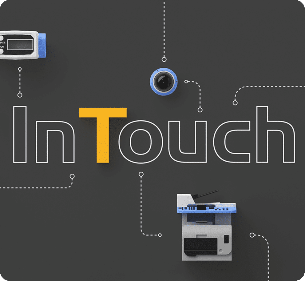 Graphique moderne de la technologie et des appareils "InTouch