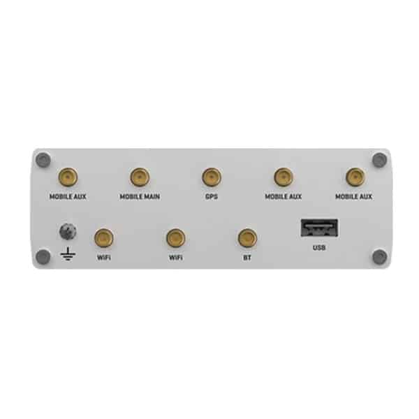 Electronics panel with connections and labels