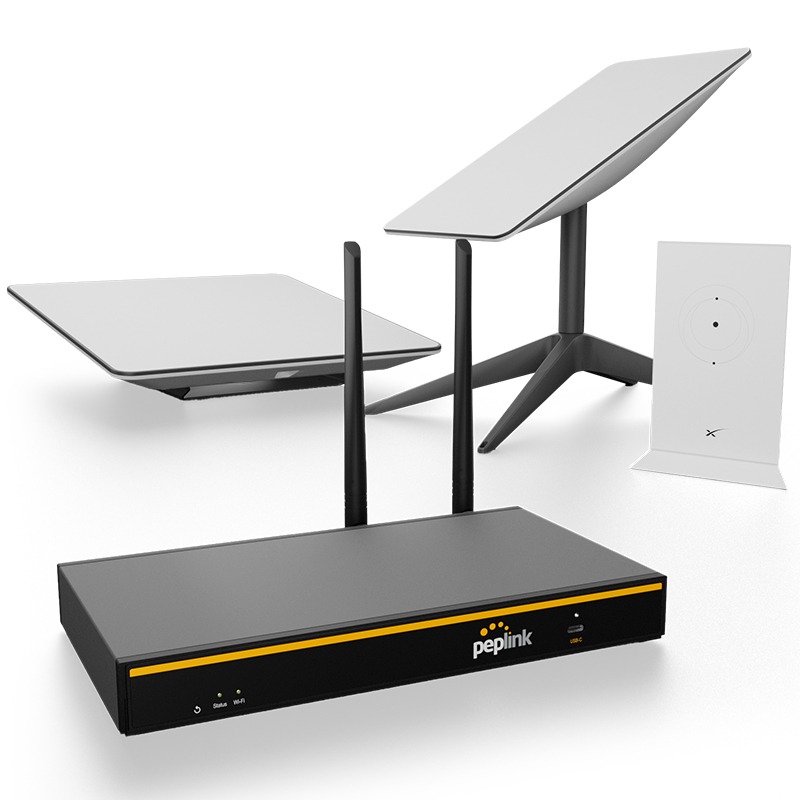 Peplink router with antennas and balance access point