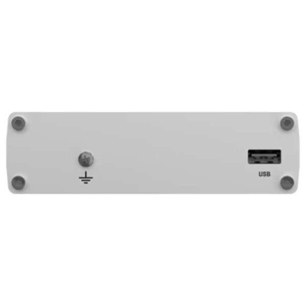 Dispositivo di ingresso USB, alloggiamento in metallo grigio.