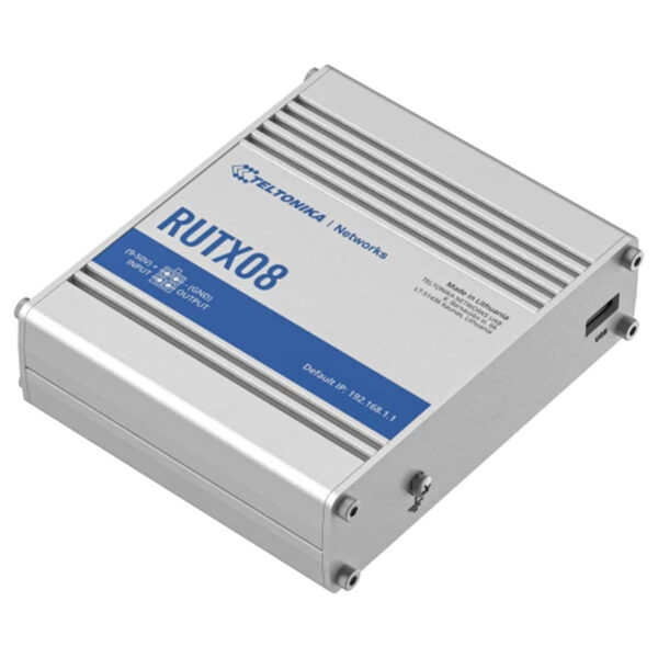 Industrieller Router Teltonika RUTX08 für Netzwerkanwendungen.