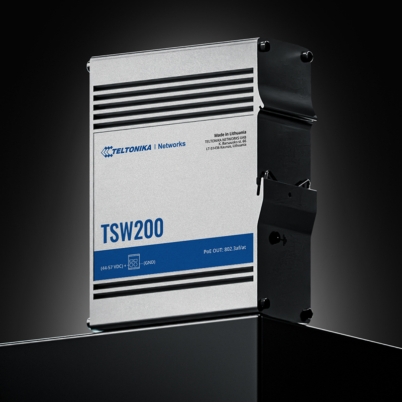 Сетевой коммутатор TSW200 от компании Teltonika.