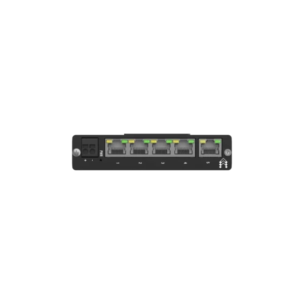 Network switch with Ethernet ports.