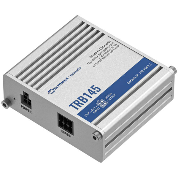 TRB145 industrial LTE router for M2M communication.