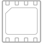 Computerschnittstellen-Icon, CPU oder GPU Slot-Symbol.
