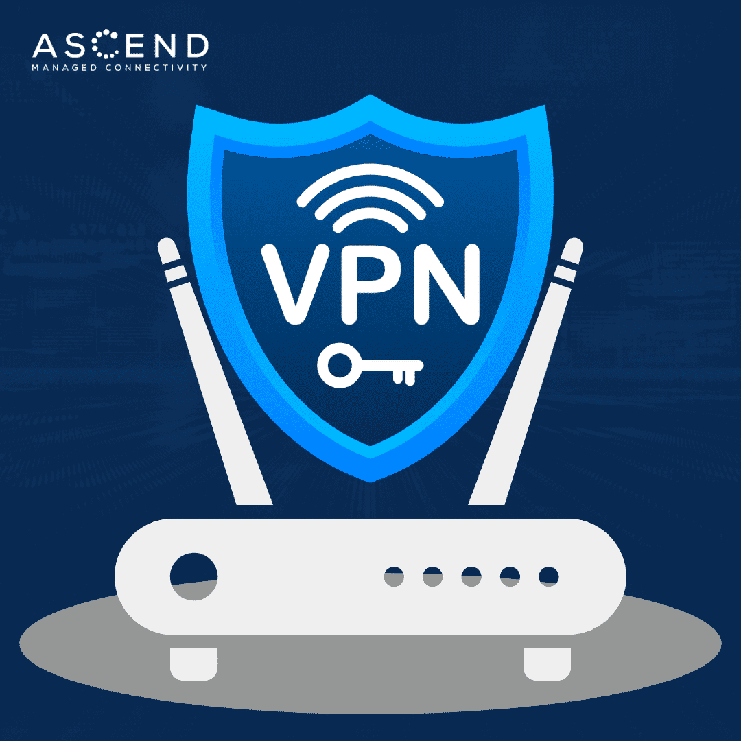 Simbolo VPN e router