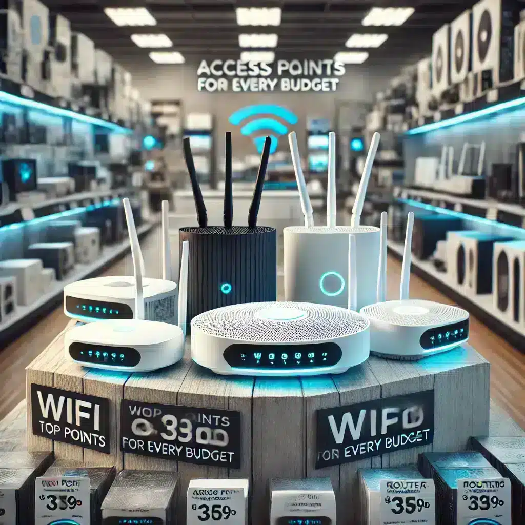 Routers and access points in the store.