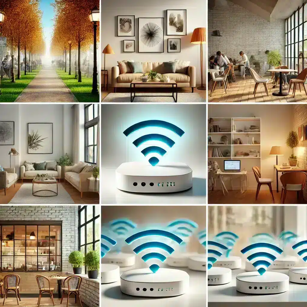 Modern interiors and WLAN routers